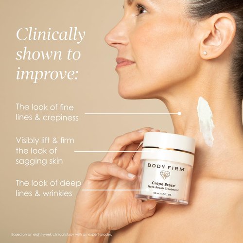 Crepe Erase | Body Firm Neck Repair Treatment - Anti-Aging Retinol Cream with Peptides & Shea Butter, 1.7 FL Oz