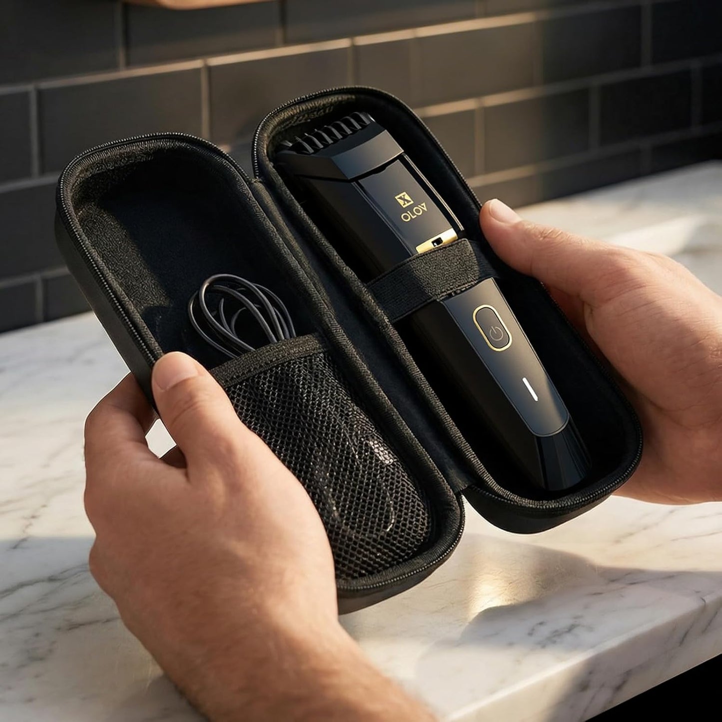 Skiennix Men's Beard Trimmer - All-in-One Precision Groomer with 20 Length Settings - Cordless & Waterproof