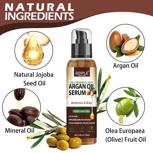 **Argan Oil | Protein Hair Serum - Nourishing & Moisturizing Formula for Frizz Control & Shine**