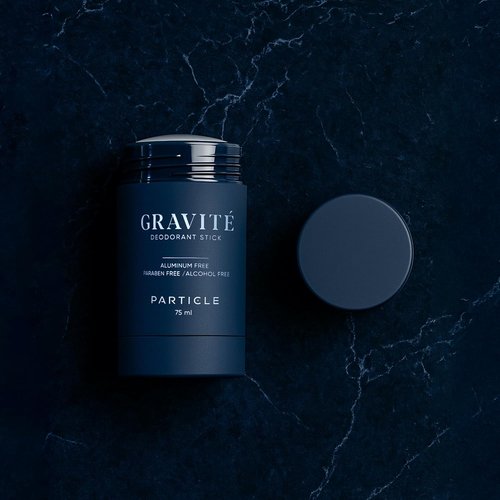 Gravité Deodorant for Men - Aluminum & Paraben Free, Fresh Bergamot & Vetiver Scent - 75ml Long-Lasting Formula