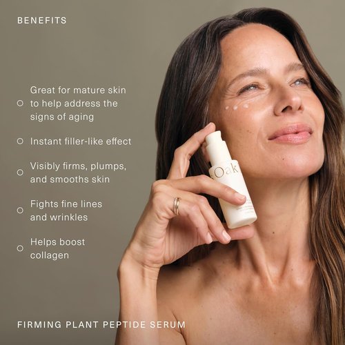 Oak Essentials Firming Plant Peptide Serum - Exosome-Infused Botanical Complex for Radiant Skin, 1 Fl Oz