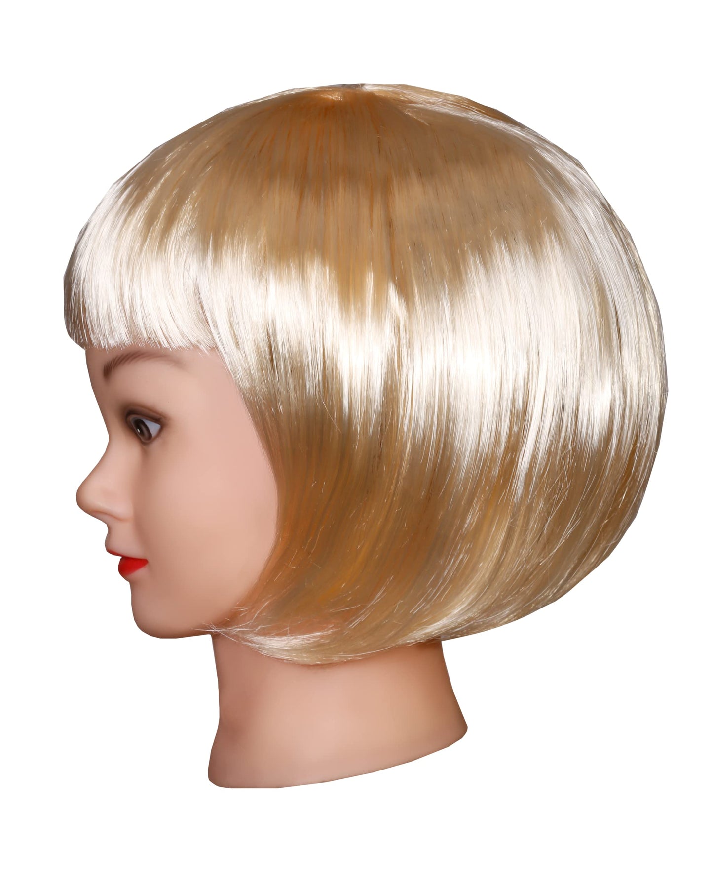 Matissa Short Straight 10" Bob Wig with Bangs Synthetic Fancy Dress Costume Halloween Party (Blonde)