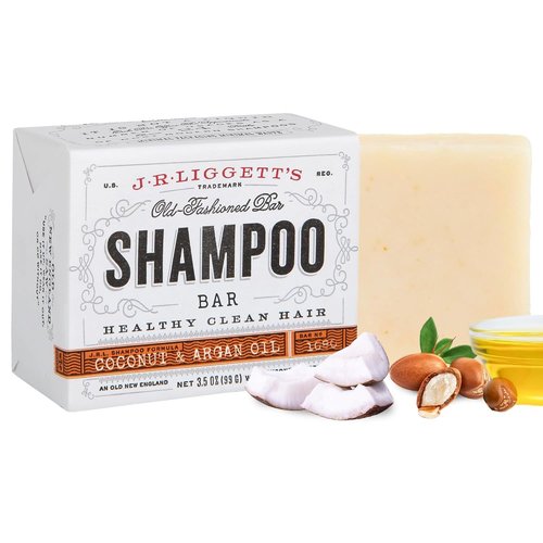 J·R·LIGGETT'S All-Natural Shampoo Bar - Virgin Coconut & Argan Oil for Strong, Healthy Hair | 3.5 Ounce