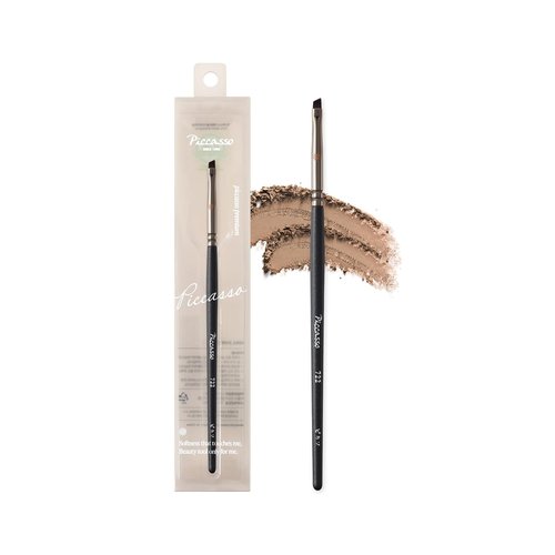 Piccasso 722 Angled Eyeliner Brush - Precision Flat Brush for Liquid, Gel & Powder Eyeliner