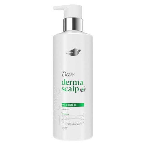 Dove Derma Scalp Shampoo - Oil Control Formula for Gentle Build-Up Removal | 16 oz