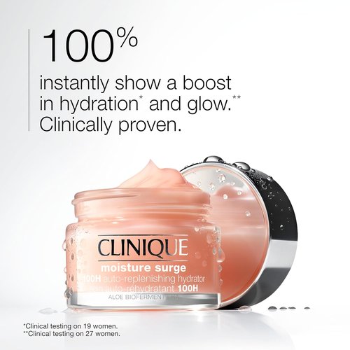 Clinique Moisture Surge 100H Hydrating Face Moisturizer - Oil-Free with Hyaluronic Acid & Aloe Bioferment | For All Skin Types