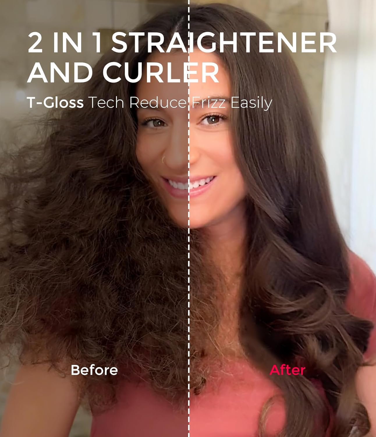 TYMO Thermal Brush - STYLUX 1.5 Inch Blowout Volumizer & Curling Tool | Dual Voltage, Gold Finish