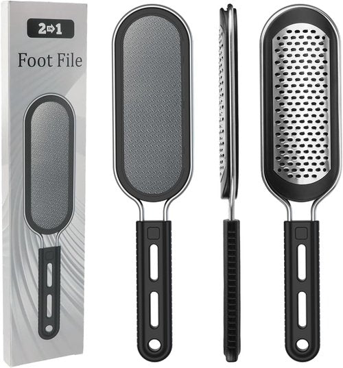 FREATECH 2-in-1 Nano Glass & Stainless Steel Foot File - Professional Callus Remover for Smooth Exfoliation