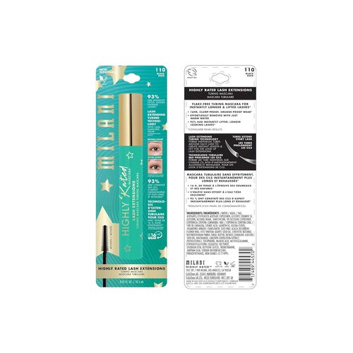 Milani Tubing Mascara - Nourishing Black Mascara for Length and Lift | Infused with Shea Butter