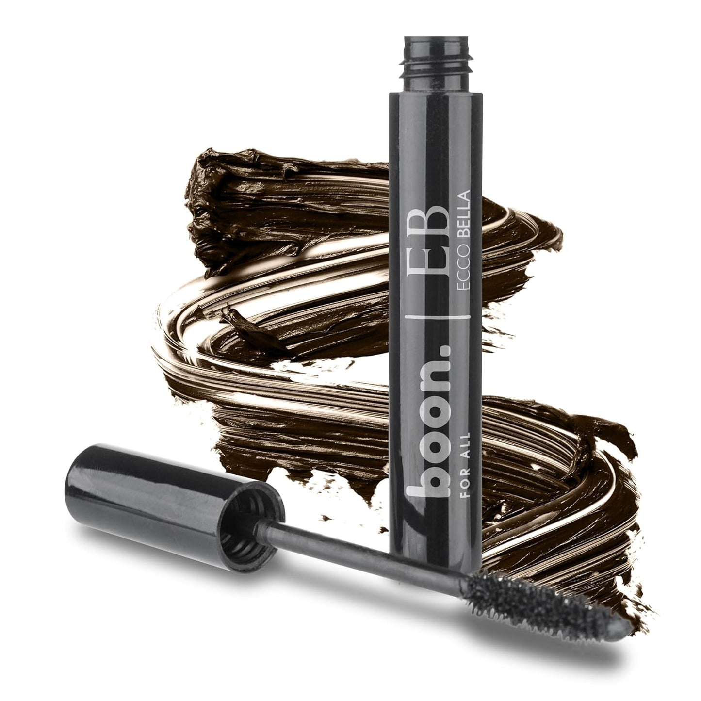 Ecco Bella Natural Vegan Mascara - Pure Formula for Soft, Natural Lashes | Ideal for Sensitive Eyes | Brown, 0.38 oz.