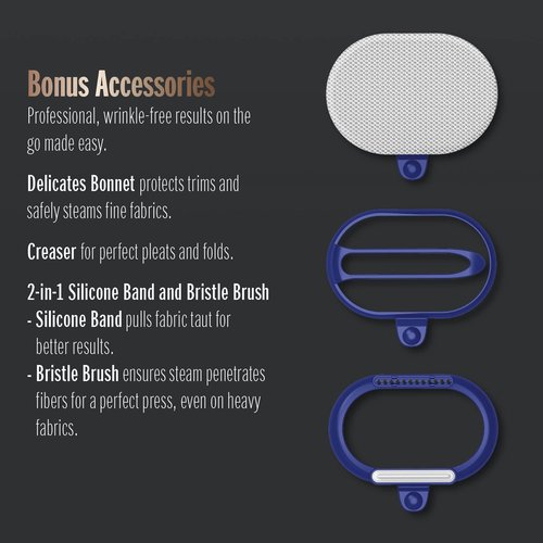 Conair 2-in-1 Handheld Steamer and Iron for Clothes, Turbo ExtremeSteam 1875W Garment Steamer and Clothing Iron,Black / Blue