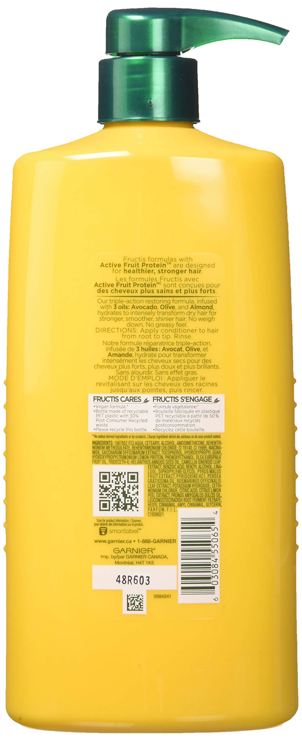 Garnier Fructis triple nutrition fortifying conditioner with avocado, olive & almond oils, 787ml