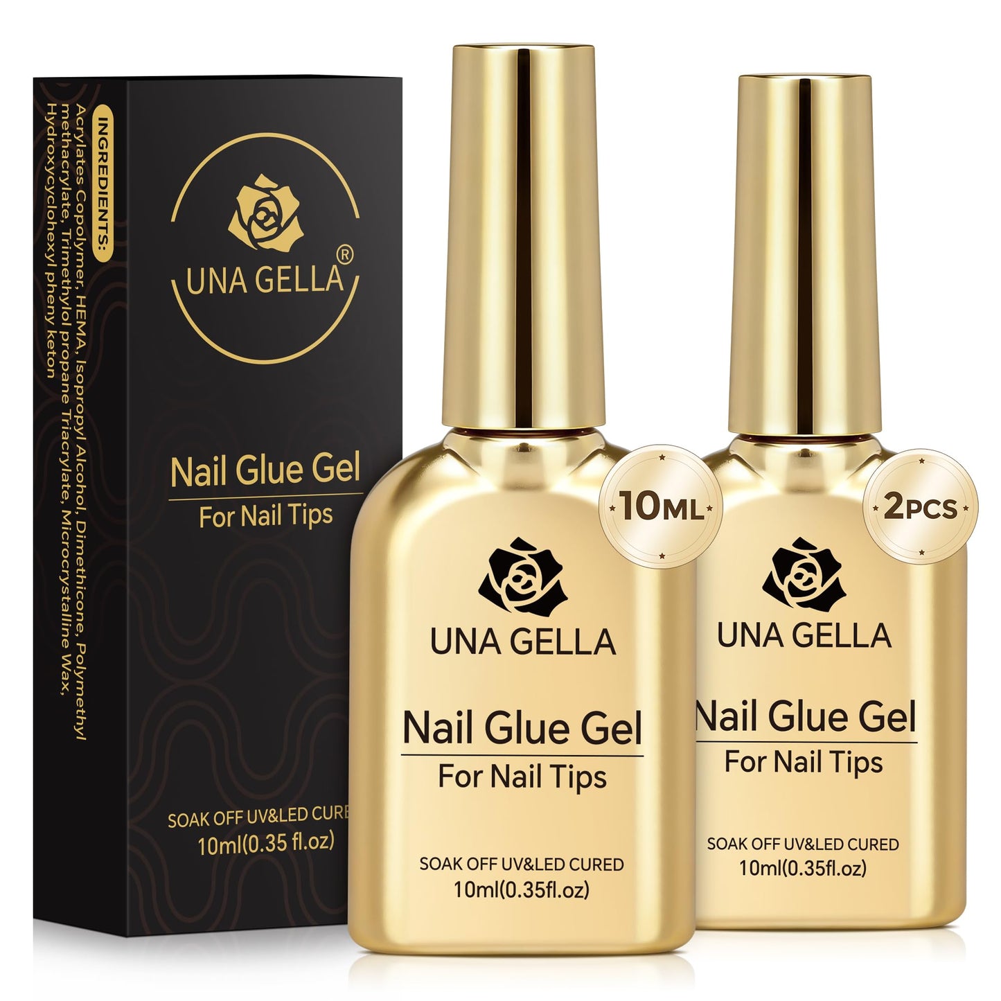 UNA GELLA GEL NAIL TIPS FOR ACRYLIC NAIL TIPS SOFT GEL TIPS