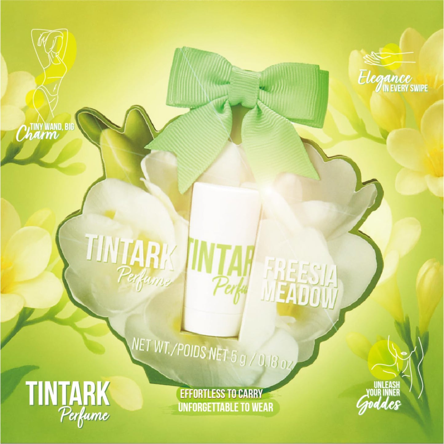 TINTARK Mini Solid Perfume Stick - Long-Lasting Fruity Floral Fragrance Balm - Inspired by English Pear & Freesia - 5g