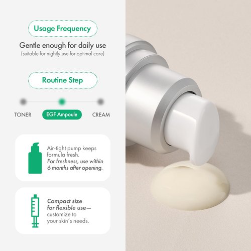 Easydew DW-EGF Melatoning Ampoule 5X - Hydrating Dark Spot Serum with Niacinamide & Glutathione for Uneven Skin - Fast Absorbing Day & Night Ampoule Korean Skin Care (Pump 0.27 fl oz, EGF 5X)