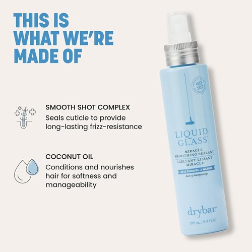 Drybar Liquid Glass Smoothing Sealant - Moisture-Rich Heat Protectant for Frizz-Free, High-Shine Hair