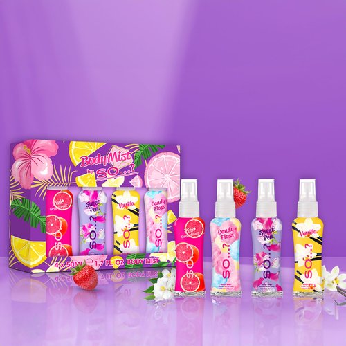 So…? Body Mist Set - Body Spray for Women - Cruelty Free, Vegan Perfumes for Women - 650 to 1000 Sprays - Travel Size Gift Set - 4 pcs