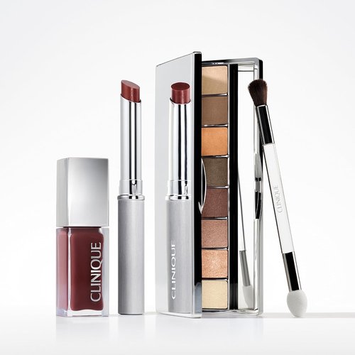 Clinique All About Shadow Eye Shadow Palette - 8 Silky, Buildable Shades | Black Honey, Pink & Nude Honey