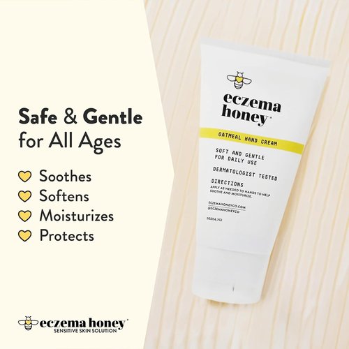 Eczema Honey Oatmeal Hand Cream - Natural Lotion for Eczema Relief | Soothes Dry, Itchy Skin (2 Oz)