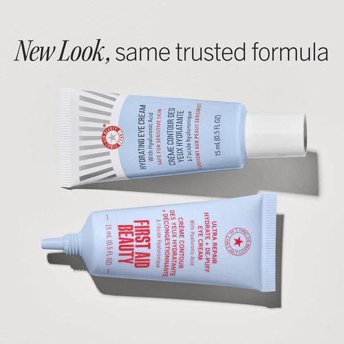 First Aid Beauty - Hydrating Eye Cream with Hyaluronic Acid | 24-Hour Moisture & Fine Line Relief, 0.5 oz