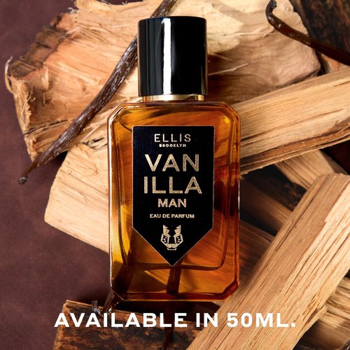 Ellis Brooklyn VANILLA MAN Eau de Parfum, Warm Spicy Fragrance for Men with Vanilla Absolute, Bergamot, Clary Sage & Cedarwood, Vegan, Cruelty-Free, Sustainable Ingredients, 50ml/1.7 fl oz