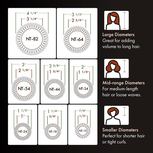 Olivia Garden NanoThermic Round Thermal Hair Brush - Professional Blowout Tool for Normal to Thick Hair