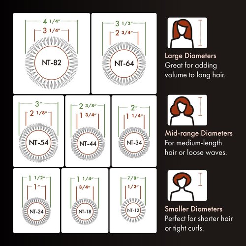Olivia Garden NanoThermic Ceramic + Ion Round Thermal Hair Brush - Not Electrical - Professional Blowout Brush for Normal to Thick Hair