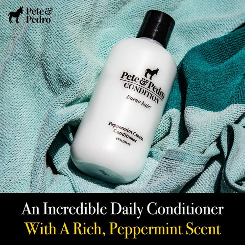 Pete & Pedro Peppermint Conditioner - Hydrating Daily Haircare for Men & Women | 8.5 oz Creamy Formula Heals Dry Hair