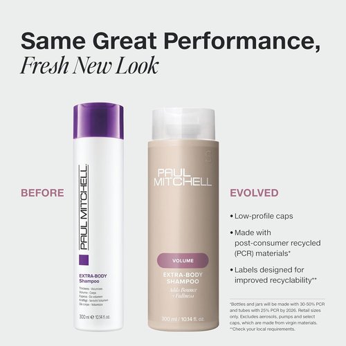Paul Mitchell Extra-Body Shampoo - Adds Volume & Bounce for Fine Hair | 10.1 Fl Oz