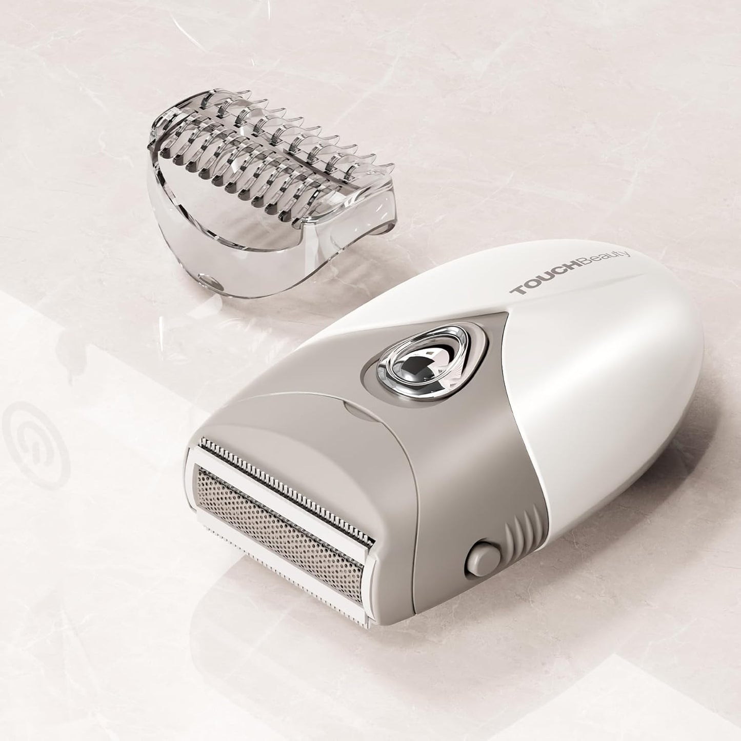 TOUCHBeauty Electric Shaver - Painless Bikini Trimmer with 3-Blade System | Cordless Wet/Dry Razor for Women, Gray