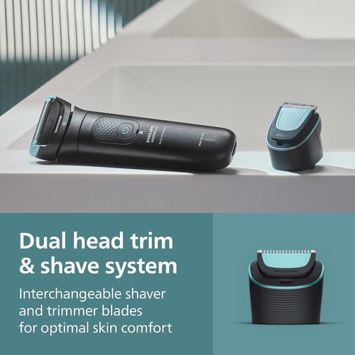 Philips Norelco Body Groomer 7000 - Men's Whole Body Groomer with 2D Flexing Head & Triple Protect Shave System | 100% Showerproof, BG7480/50