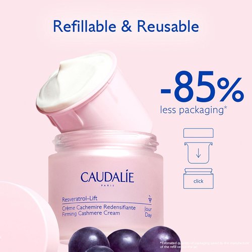 Caudalie Resveratrol-Lift Firming Cashmere Cream - Anti-Aging Moisturizer with Vegan Collagen & Hyaluronic Acid | 50 mL