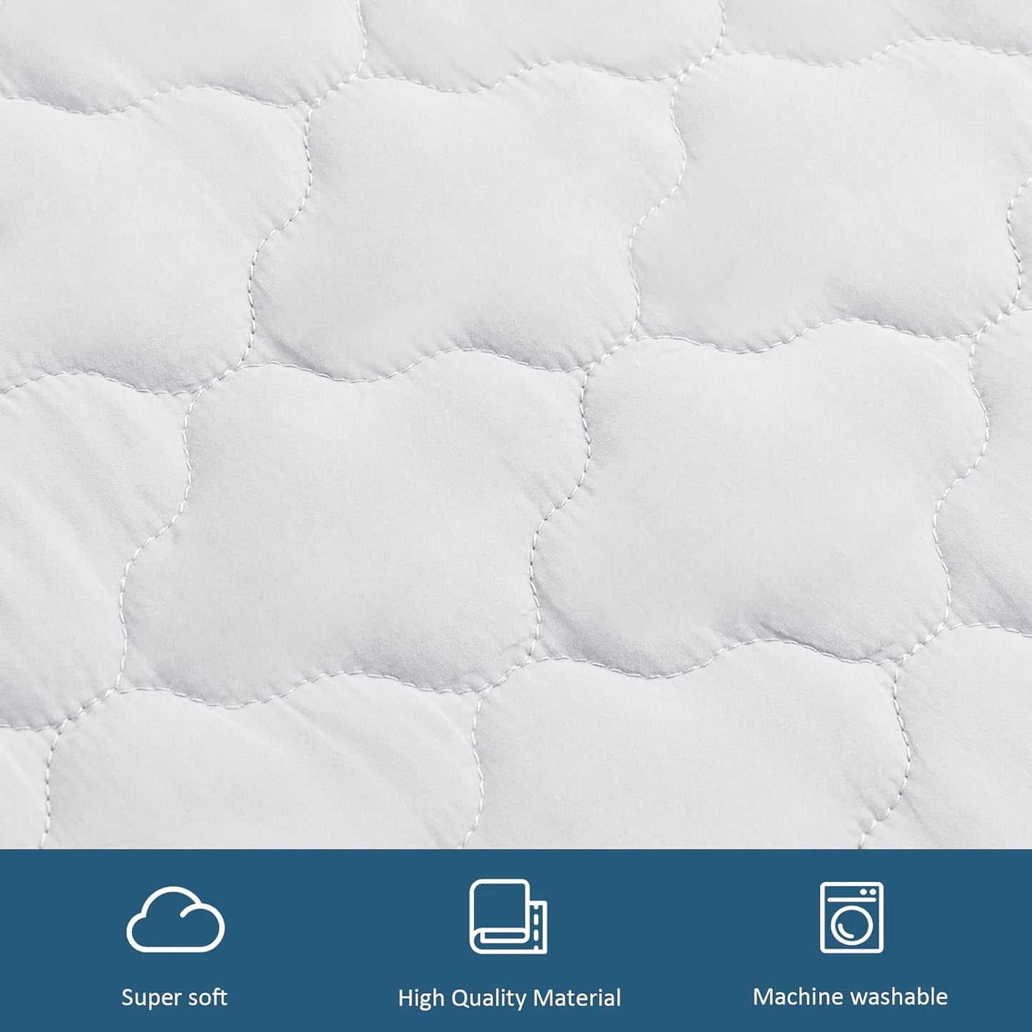 Skiennix 2-Piece Waterproof Massage Table Sheet Set - Extra Soft Fitted Sheet & Face Rest Cover | White
