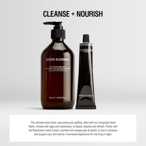 Grown Alchemist Restorative Hand Cream - Nourishing Vanilla & Orange Peel Formula | Non-Greasy 65ml