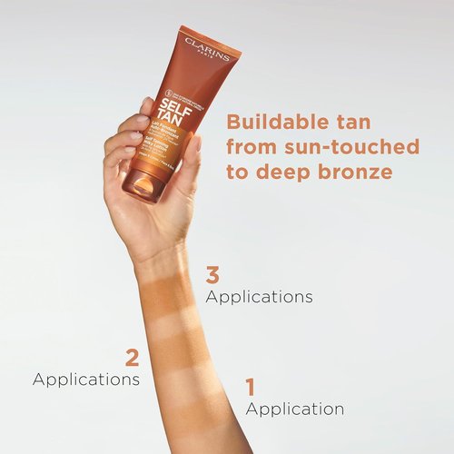 Clarins Self Tanning Milky Lotion - Streak-Free Tanner for Face & Body | Natural Sun-Kissed Glow & 24-Hour Hydration