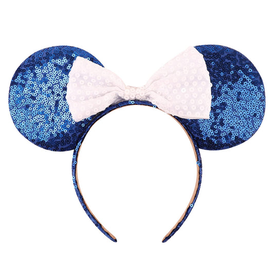 AQOKKA 1 Pcs Mouse Ears Headbands with Bow for Birthday Party, Hair Hoop Party Decoration Cosplay Costume Hair Accessories for Women & Girls