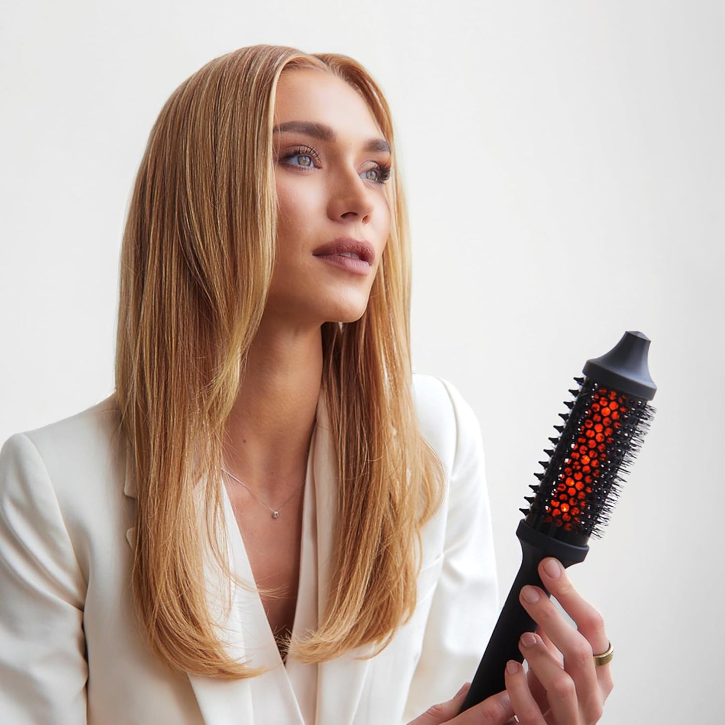 Sutra Thermal Brush - Lightweight Heated Round Hair Styling Brush with Digital Display | Auto Shut-Off & Ionic Technology