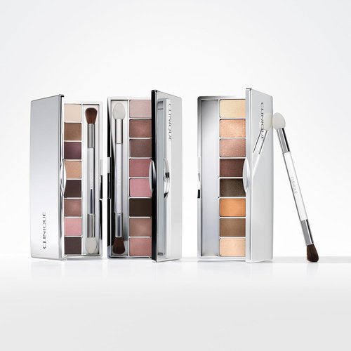 Clinique All About Shadow Eye Shadow Palette - 8 Silky, Buildable Shades | Black Honey, Pink & Nude Honey