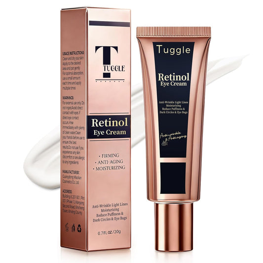 Skiennix Retinol Under Eye Cream - Anti-Aging Formula with Caffeine & Peptides for Dark Circles & Puffiness | 0.7 Fl. Oz