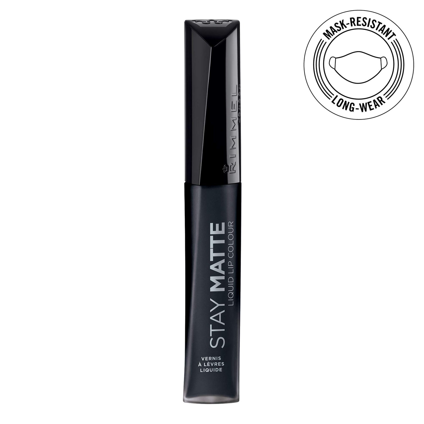 Rimmel Stay Matte Lip Liquid, Pitch Black, 0.21 Fl Oz (Pack of 4)