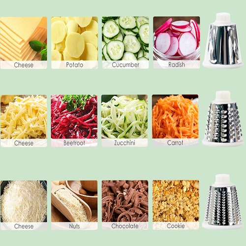 Cheese Grater with Handle by [Brand Name] - Multifunctional Rotary Shredder for Easy Vegetable & Fruit Prep | Red