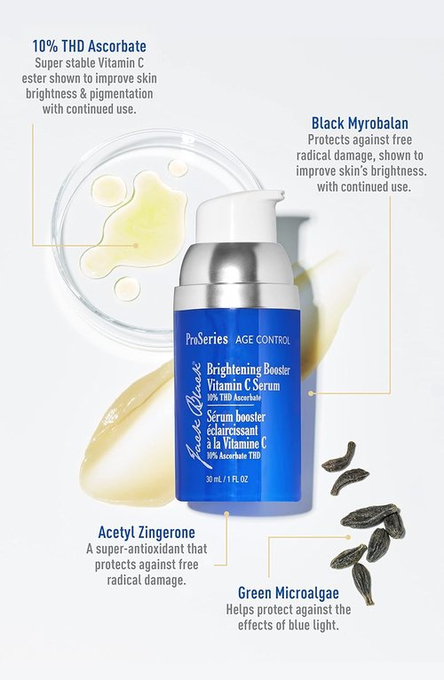 Jack Black Brightening Booster Vitamin C Serum - Radiant Skin Formula | 1 oz.