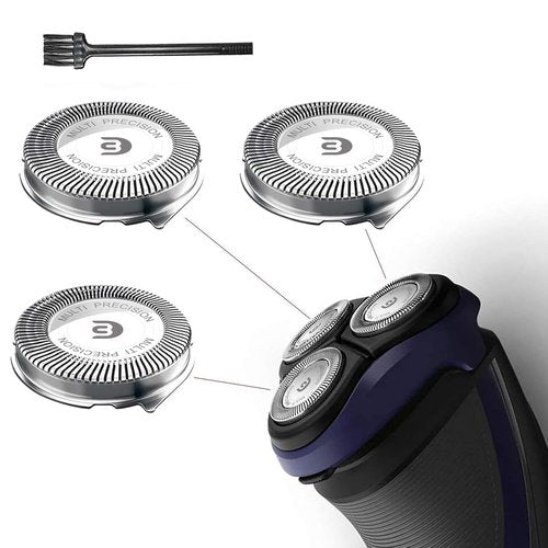 Rollingfit SH30 Replacement Heads - Compatible with Philips Norelco Shaver Series 1000/2000/3000 | Easy Cut & Replace, 3-Pack