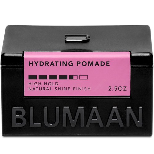 BLUMAAN Hydrating Pomade - High Hold, Low Shine - Water-Based, Easy to Wash - Perfect for Quiffs & Pompadours - 2.5 oz