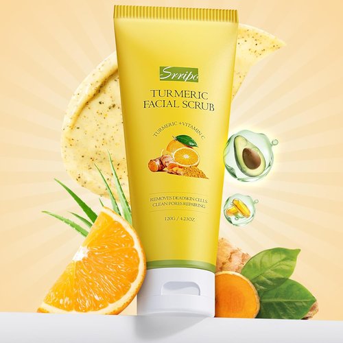 Revitalizing Exfoliation Face Scrub by [Brand Name] - Vitamin C & Turmeric for Acne Control | 4.23 Fl Oz