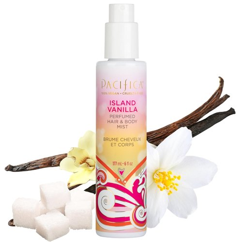 Pacifica Island Vanilla Hair Mist | Mood-Lifting Perfume & Body Spray for Women - 6 oz, Vegan & Cruelty-Free