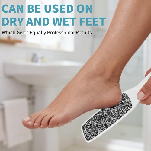 Fu Store Hard Skin Remover | Durable Foot File & Callus Remover for Soft, Smooth Feet (White)