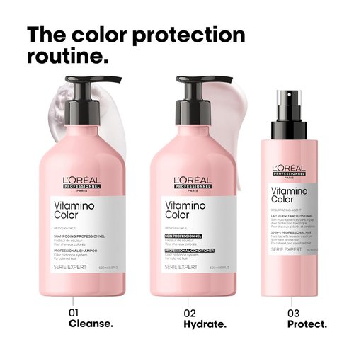 L'Oreal Professionnel Paris Vitamino Color Shampoo - Protects Hair Color, Adds Vibrancy & Shine | 300ml