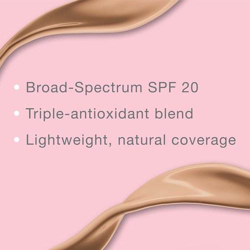 Neutrogena Healthy Skin Liquid Foundation - Lightweight Medium Coverage with SPF 20 | Natural Ivory 20, 1 fl. oz