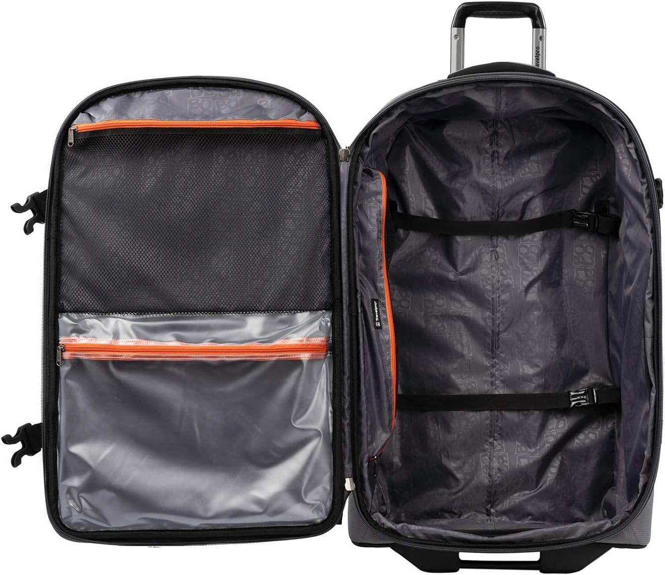 Travelpro Bold Softside Expandable Rollaboard Luggage Set - Grey/Black, 2-Piece (22"/28")